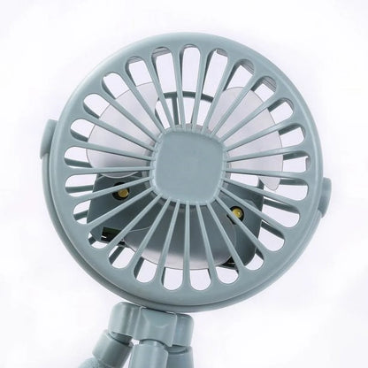 Mini Handheld Stroller Fan, Personal Portable Baby Car Seat Fan with Flexible Tripod Fix on Stroller,Usb Rechargeable Desk Fan Adjustable 3 Speeds for Camping