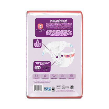 (2 Pack) Parent'S Choice Dry & Gentle Diapers Size 2, 40 Count (Select for More Options)