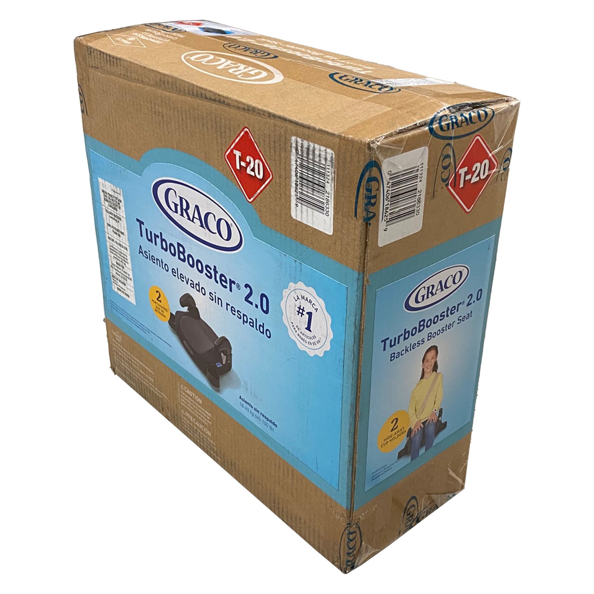 Turbobooster 2.0 Backless Forward Facing Booster Seat, Kent, 1 Count