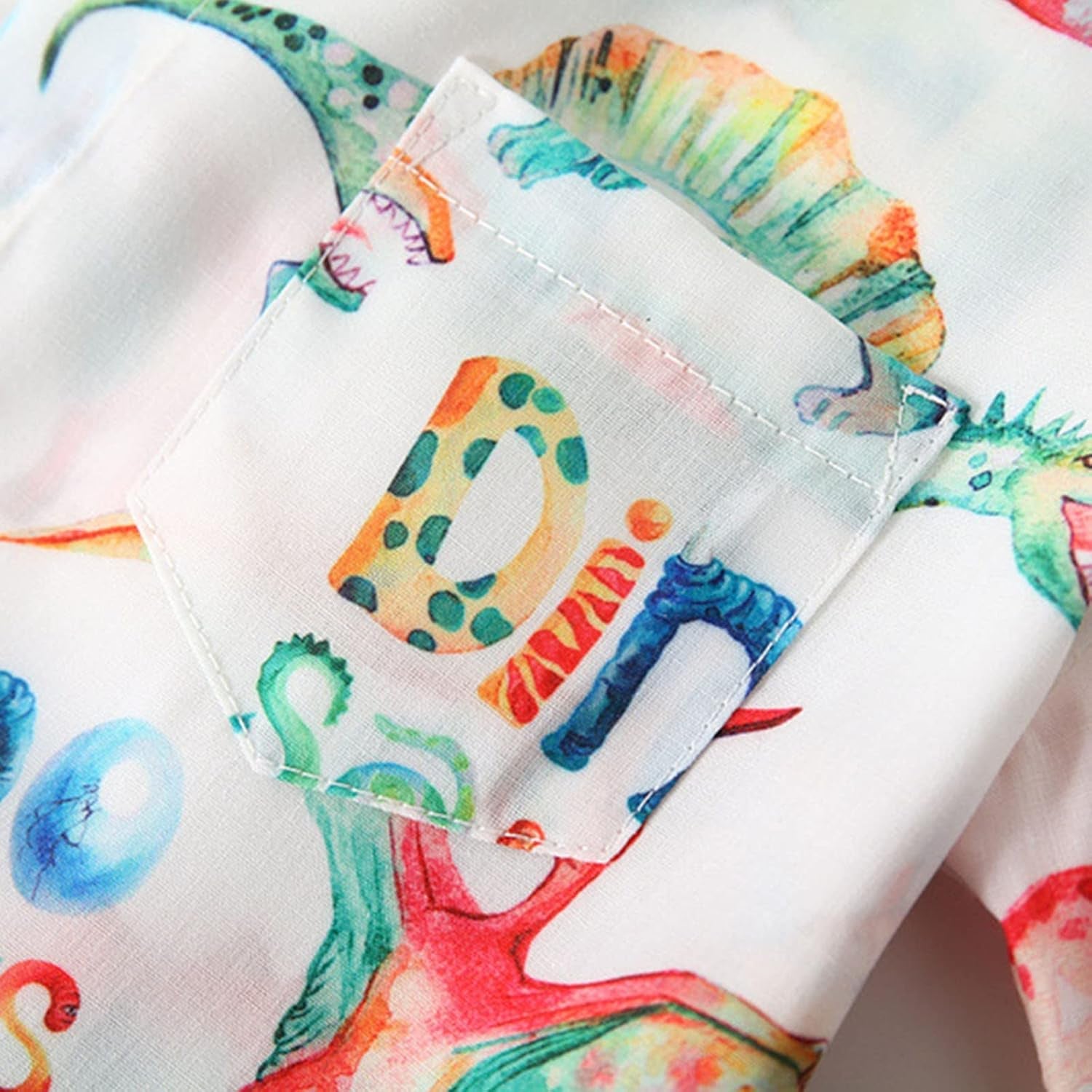 Children Clothes Set Boys Dinosaur Shirt Shorts Set Children'S Short Sleeve Colorful Dinosaur Shirt (Green, 4-5 Years)
