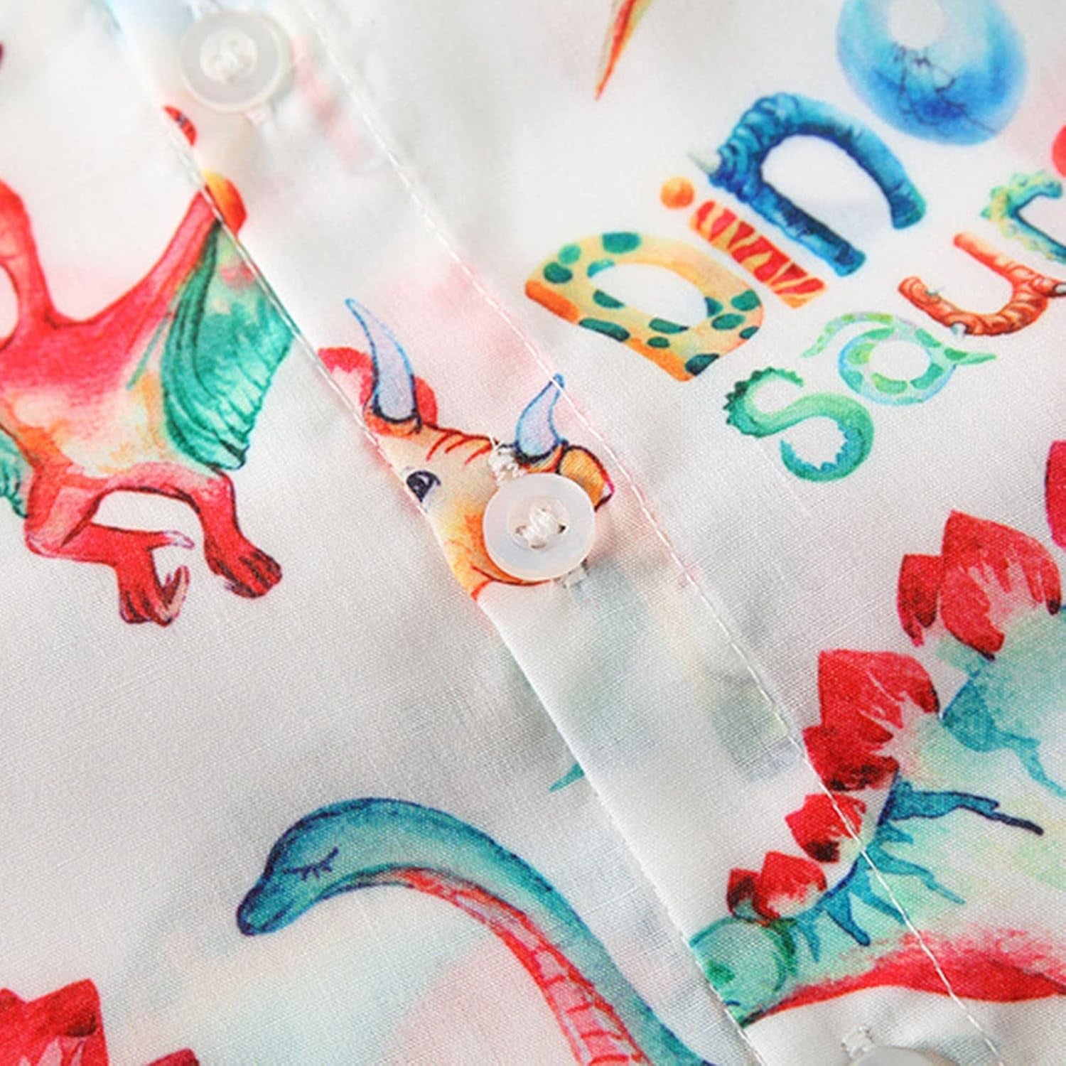 Children Clothes Set Boys Dinosaur Shirt Shorts Set Children'S Short Sleeve Colorful Dinosaur Shirt (Green, 4-5 Years)