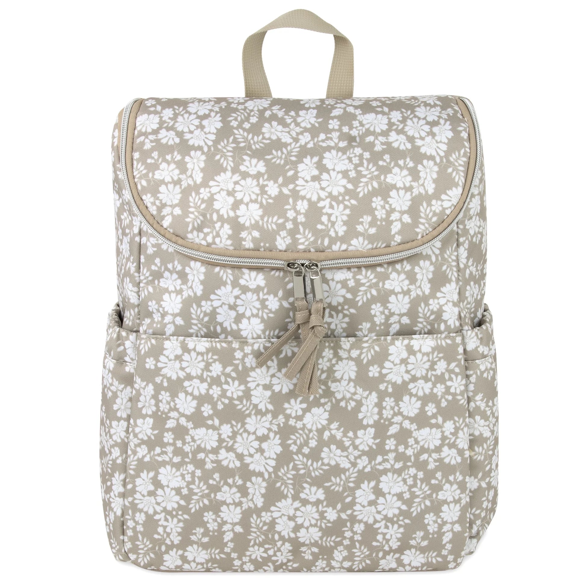 2 Piece Baby Diaper Backpack with Stroller Straps and Matching Changing Pad in Dusty Floral